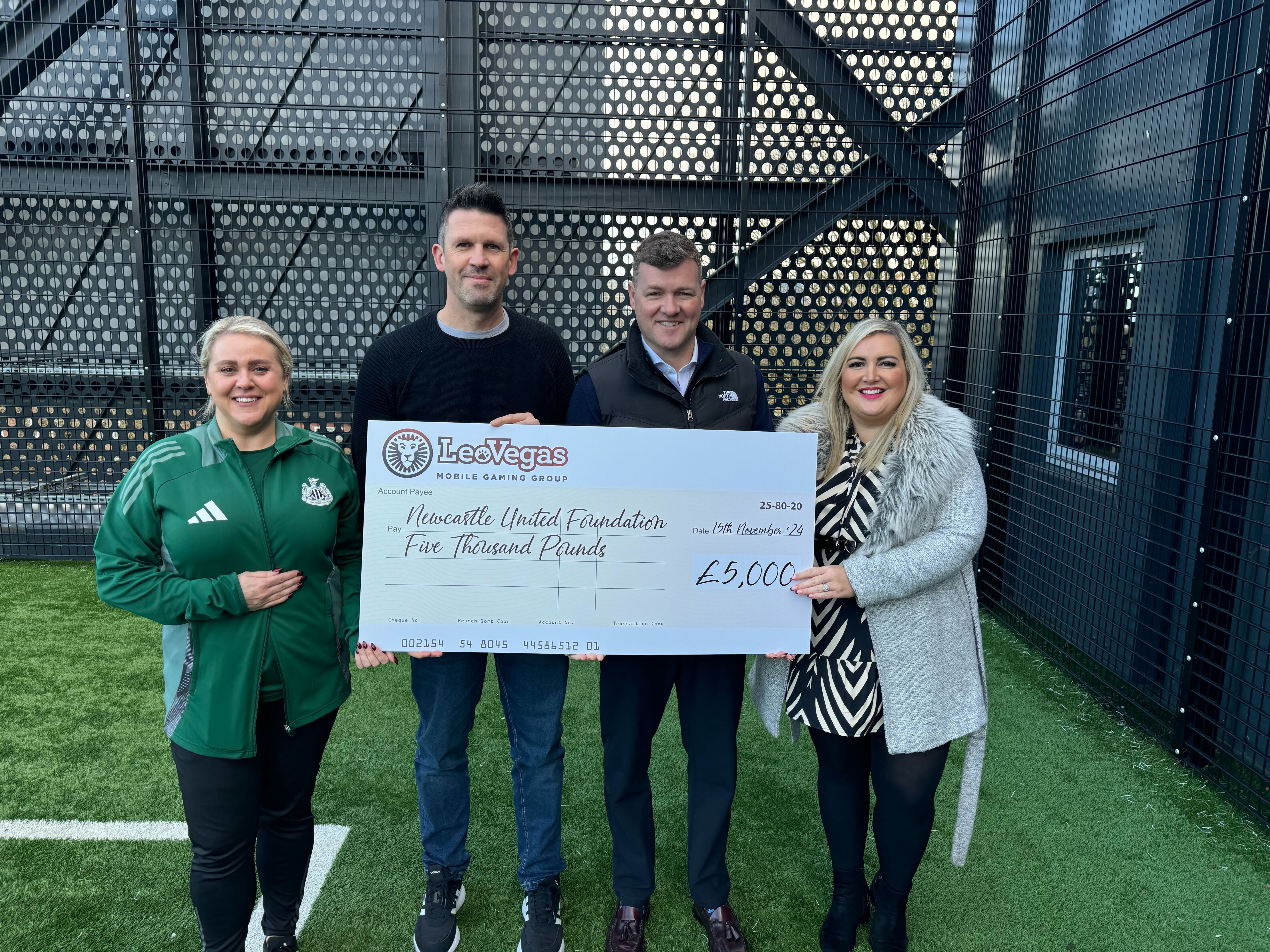 LeoVegas Group donates £5,000 to Newcastle United Foundation