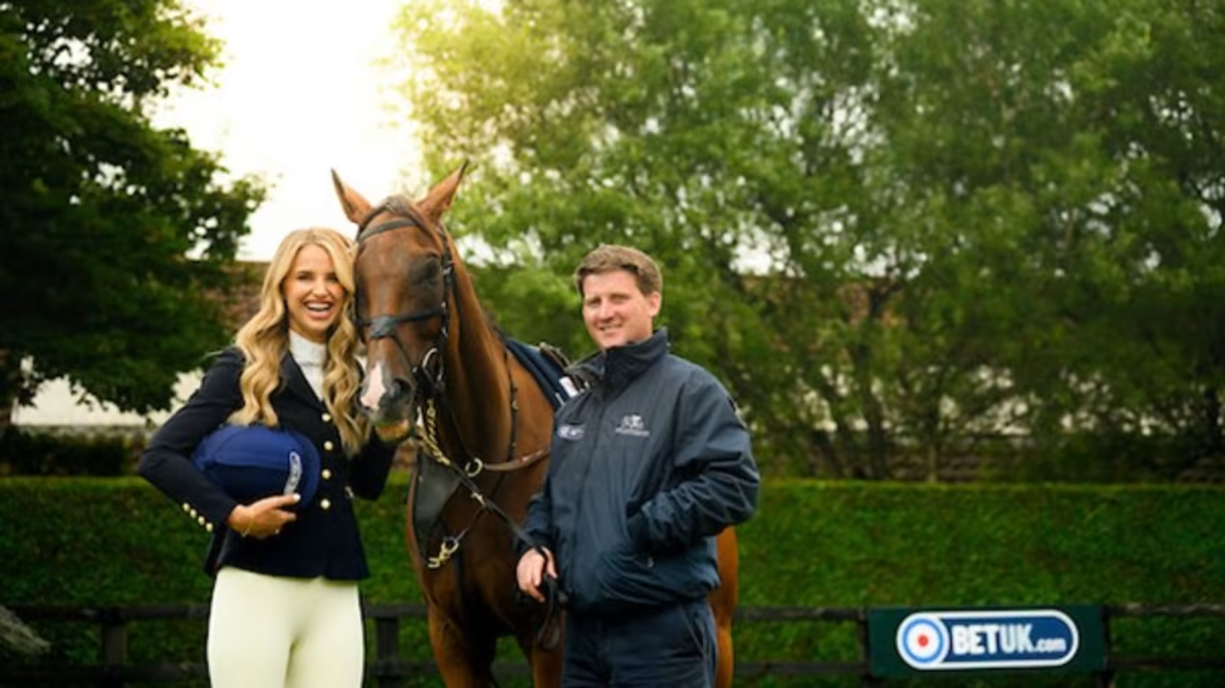 BetUK launches horse racing campaign with Neil Mulholland and Vogue Williams