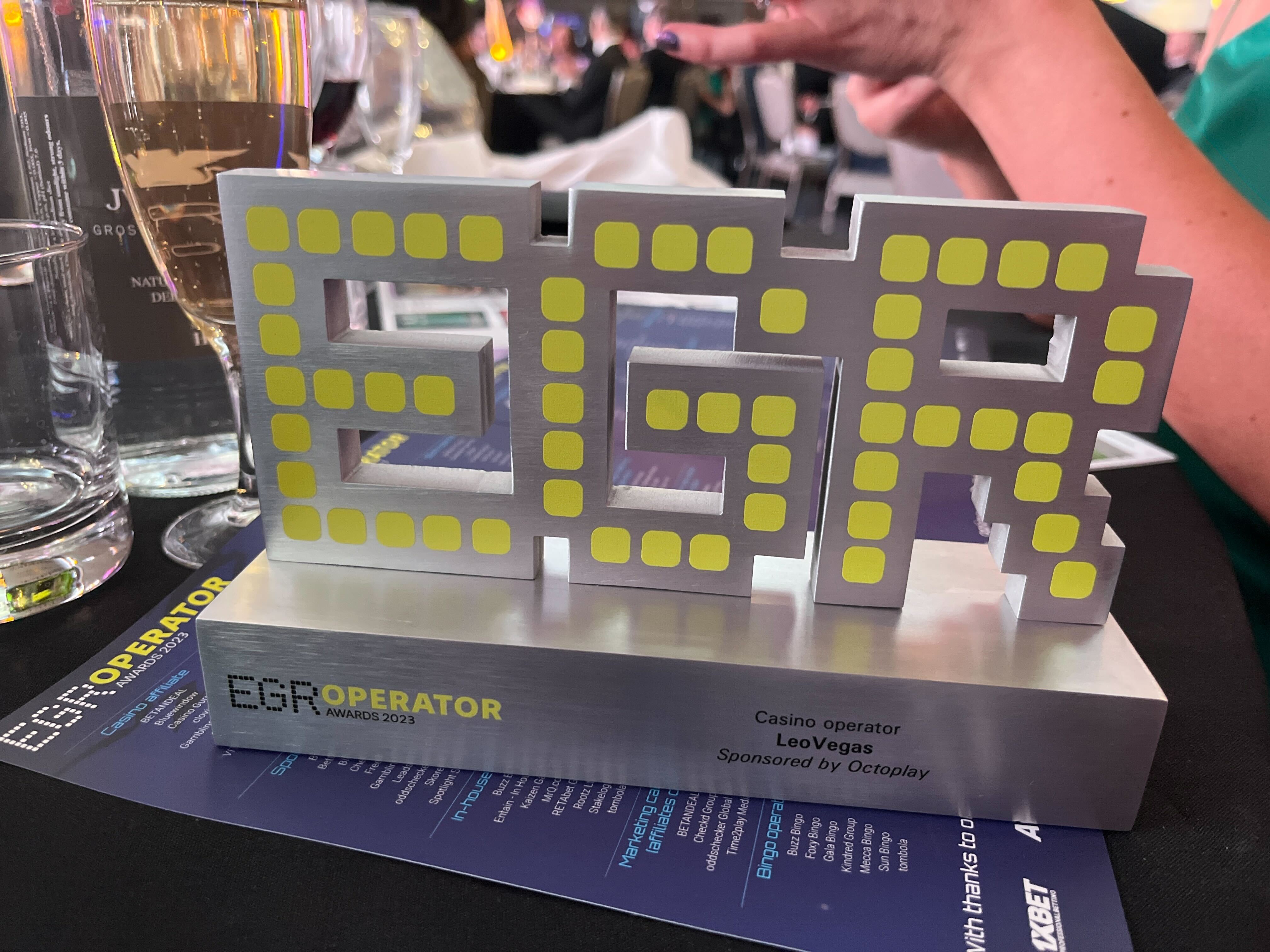 Double jackpot for LeoVegas at the EGR Operator Awards 2023